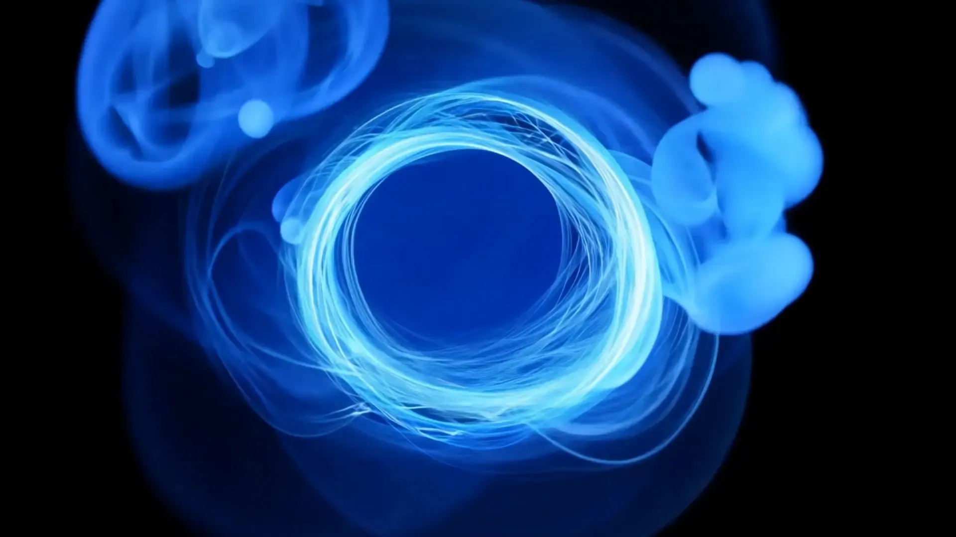 Futuristic Blue Halo Logo Reveal Animation Background